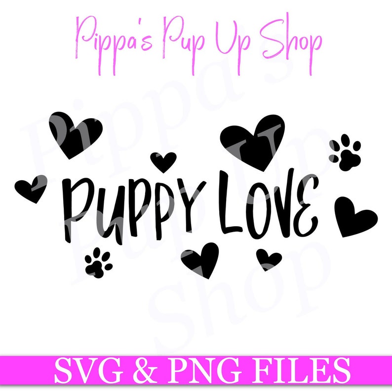 Puppy Love SVG & PNG Valentine's Day - Etsy