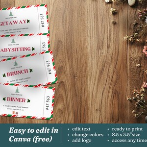 Coupon Book Template | Printable Gift Coupons | DIY Gift Vouchers | Canva Editable Template