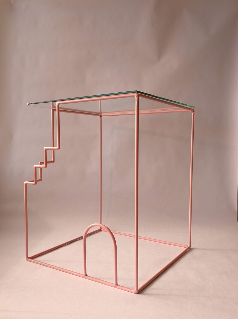 Design end table architectural table metal end table Etsy