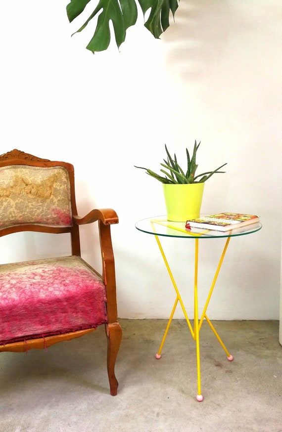 Triangle Side Table Plant Stand Small Table Flower Stool Etsy