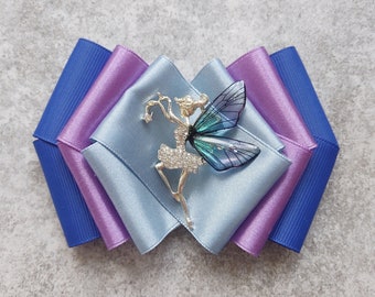 Colorful ballerina brooch with wings | Original Brooch | Women Satin Brooch | Elegant Brooch | Luxurious Brooch | Jewelry Bow Tie For Woman