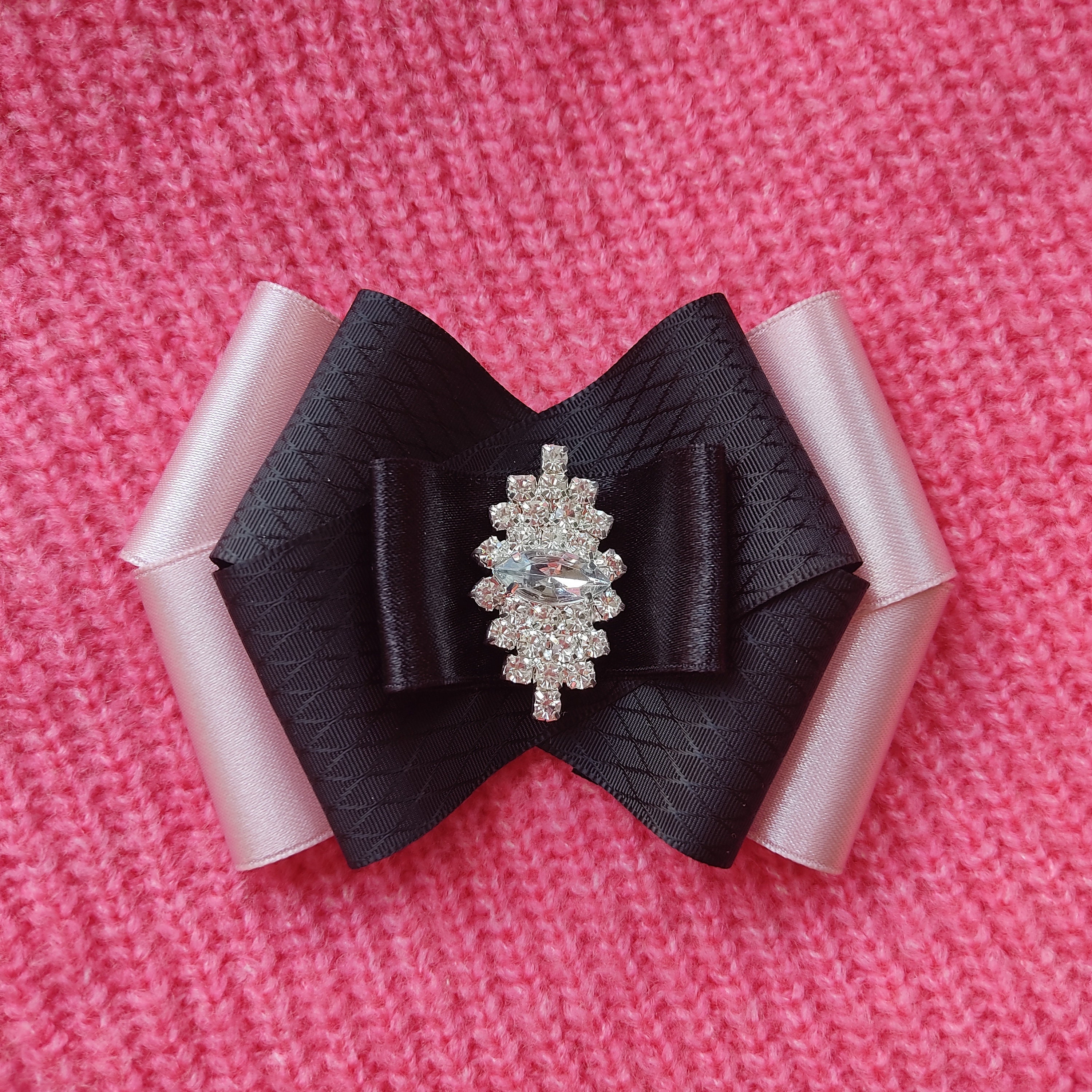 Woman Black & Pink Brooch | Original Brooch | Women Satin 