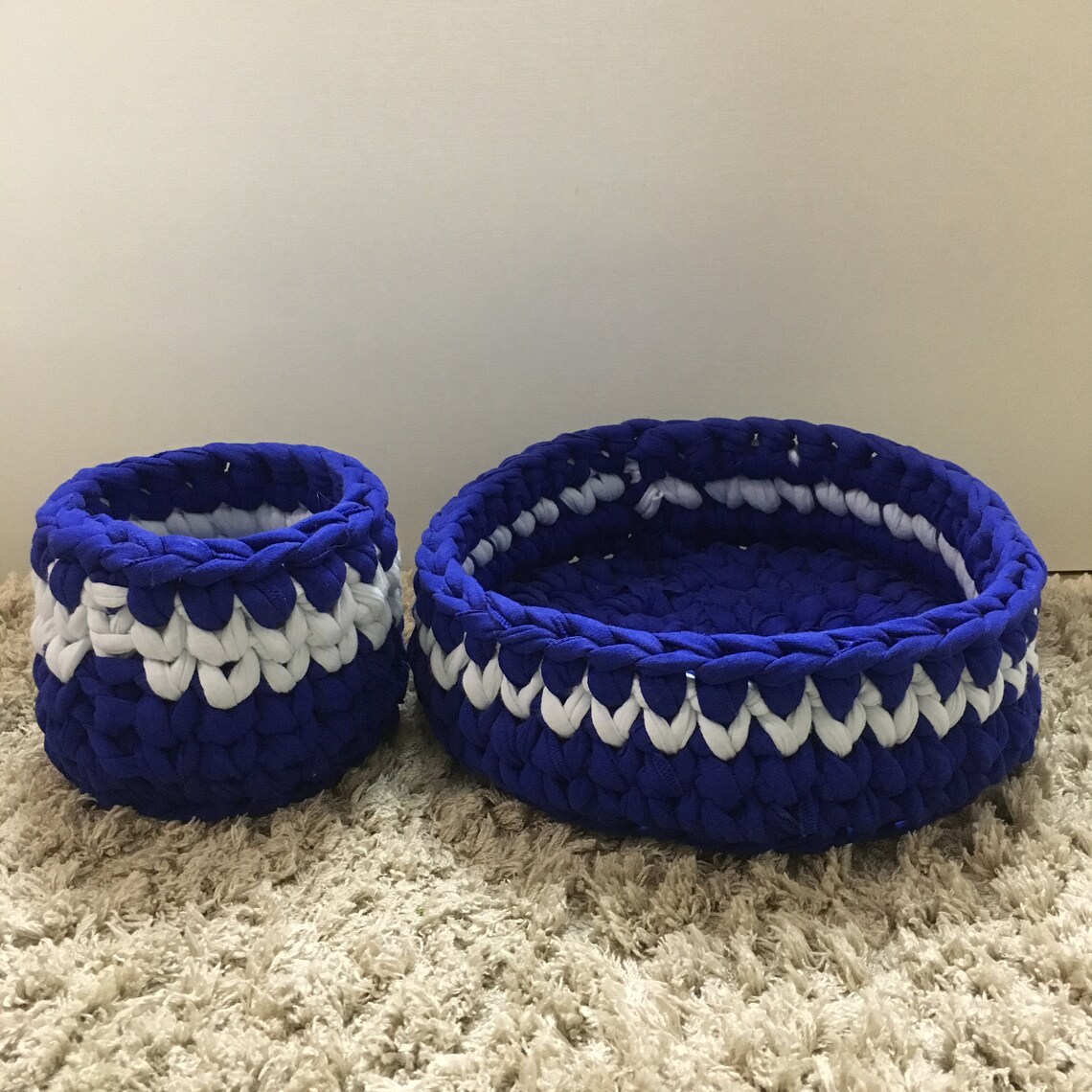 Knitted baskets Etsy