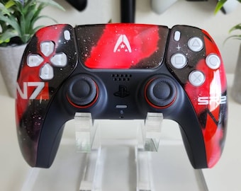 Custom Painted Mass Effect Themed Controller - Renegade Red