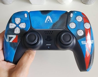 Custom Painted Mass Effect Themed Controller - Paragon Blue