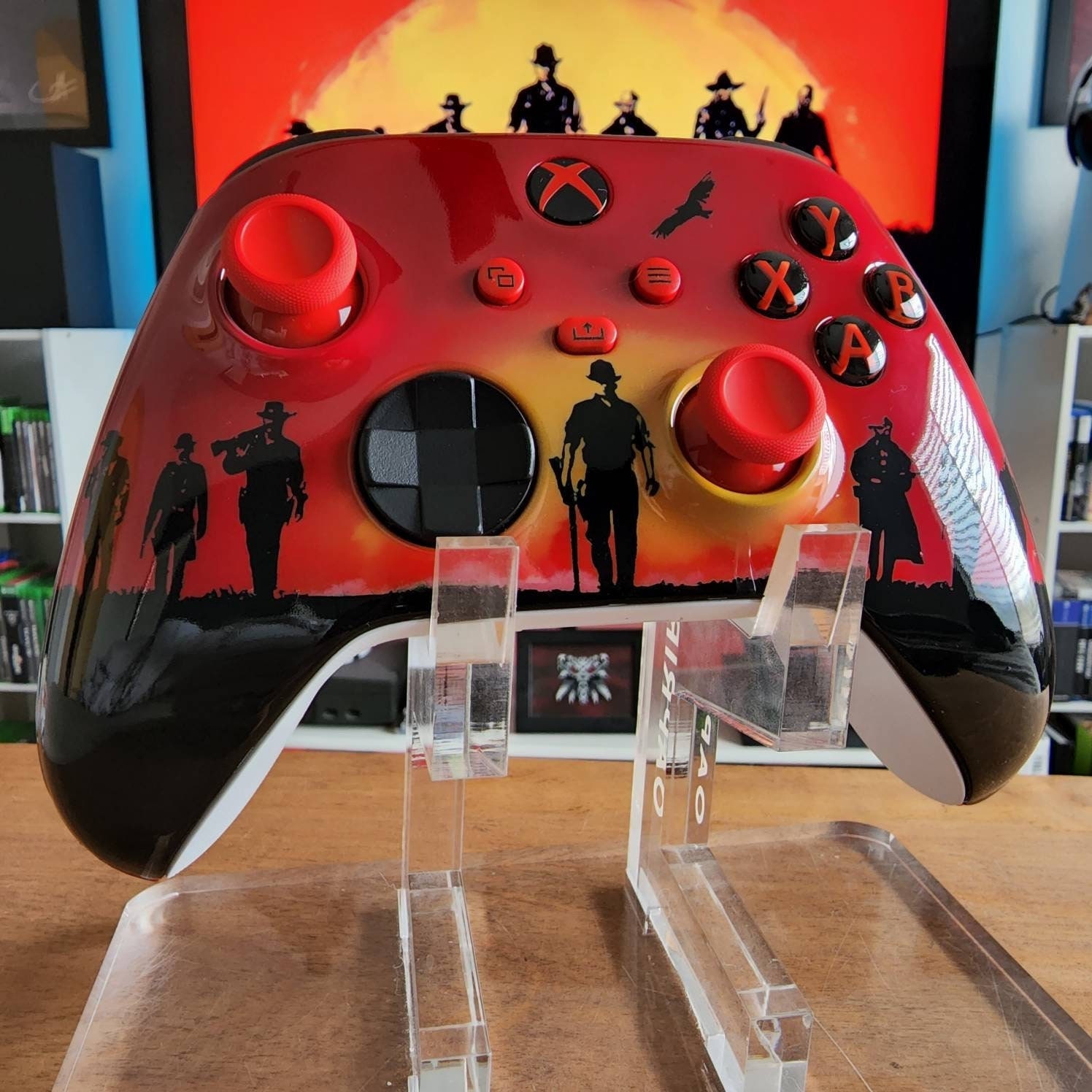 Just Finished My Custom Made Red Dead Redemption PS5 Controller With  Display Stand : r/reddeadredemption