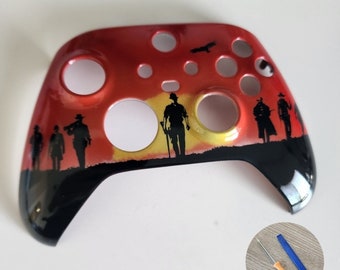 Custom Painted Controller Western Sunset RDR2 Themed for 