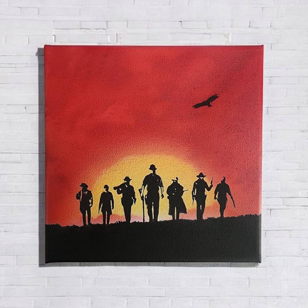 Canvas Painted Gaming Wall Art [8x8 Inch] RDR2 Red Dead Themed - Etsy