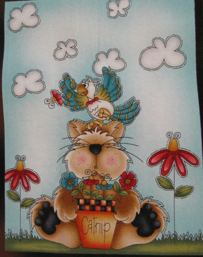 Dog and Cat Quilt Panel Henry Glass Leanne Anderson No Foul Play Quilt Panel