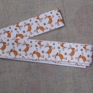 Rentier Ripsband, Weihnachten, 2,2 cm, 3 Meter