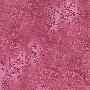 Roze bloemenkatoen in blush met bladtakken - Blender een delicate bloemen - op halve meter gesneden, woondecoratie, quilten, naaien, knutselen