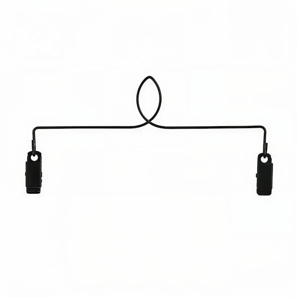 Needlework Display Hanger - 12" Metal Ring Clip, Charcoal Black