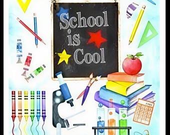 School Fabric Panel – Wilmington Prints, Classroom Quilt