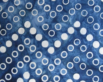 Tela de algodón batik abstracta azul marino, Robert Kaufman (por medio metro)