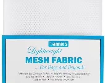 White Mesh Fabric, Polyester, Lightweight, By Annie,18" x 54"