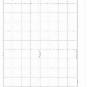 May include: A white paper sewing pattern sheet by Quiltment featuring a black grid layout with dashed lines, corner markings, and instructional text. The document includes specific alignment indicators and cutting guides for fabric assembly projects.