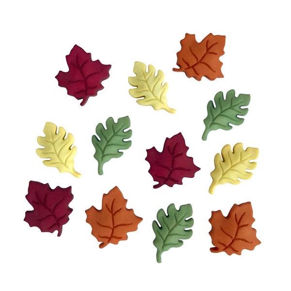 Tiny Raking Leaves button Pack,Dress it up, Fall Buttons