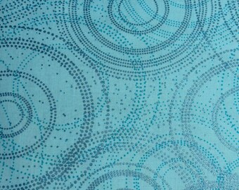 Aqua Shimmer Cotton Fabric - Kanvas by the HALF YARD, Adds a touch of elegance, Continuous Cuts, Home Decor ,Quilting , sewing,