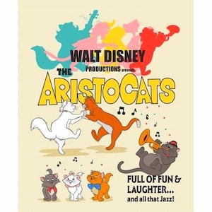 Panel de tela de Los Aristogatos de Disney - Panel de tela de gatos - Panel de tela de póster - de Camelot