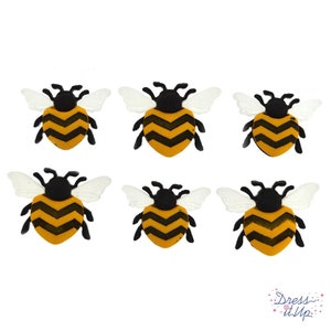 Bee Button Pack, Bee Happy , Dress it up,Embellishment- Scrapbooking-Sewing