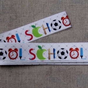 Schule Ripsband bedruckt, 22mm
