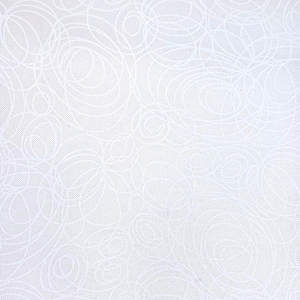 White on white Scribble Circles  Cotton Fabric, Timeless , by the HALF YARD  ,Quilting ,Sewing , Home Decor,Continuous Cuts,