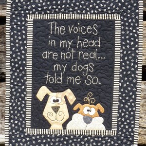 Motif appliqué original pour chien - Voix - mon chien m'a dit- Bloomin Minds, motif amusant