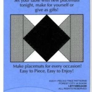 Quiltpatroon met doorgestikte boomplacemat – 12,5 x 18,5 inch