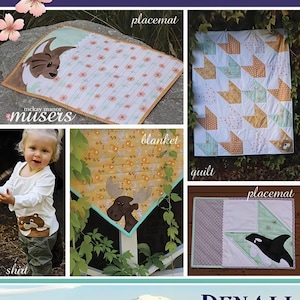 Denali Collection Critter Applique Quilt Pattern – 5 Projects, 9 Animals
