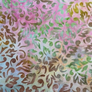 Rose bloom Batik Cotton Fabric,Timeless Treasure Tonga, Cotton Batik, by the yard,Continuous Cuts, Home Decor ,Quilting , sewing, crafting
