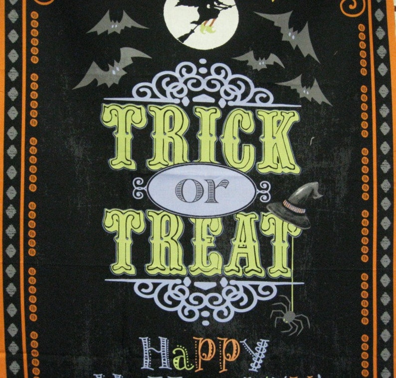 Halloween Quilt Panel Wilmington Trick or Treat Witch Panel Etsy