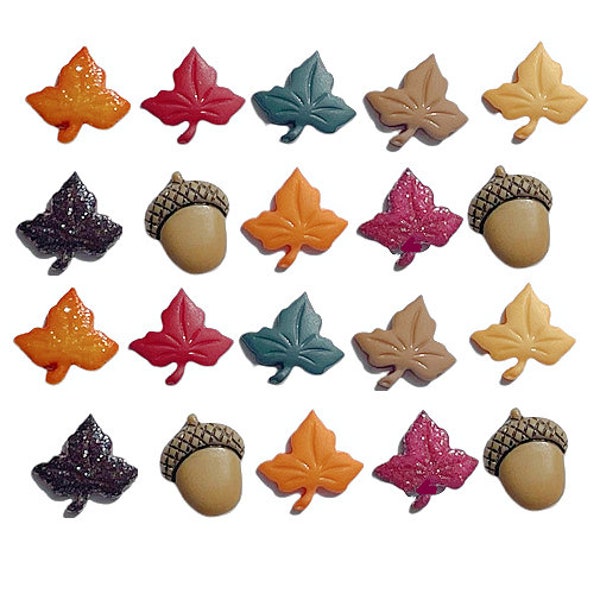 Autumn Forest Floor Button Pack, Shelly