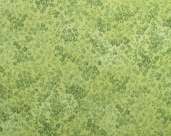 Lime Green Daisy Bouquet Cotton Fabric, Quilting Sewing, By The Half Yard
