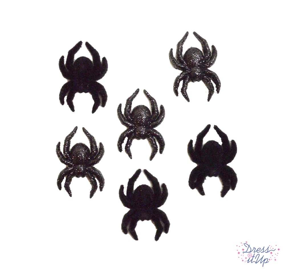 Flocking Buttons Black Spider Buttons, Halloween, Flock , Dress It Up, Sewing, Wood ...