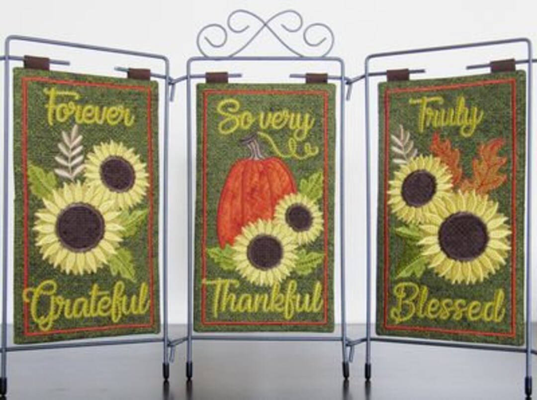 クールな価格でホットなピック Grateful, Thankful, Blessed ,made in the Hoop Embroidery 生活家電