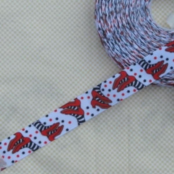 Witch Legs Grosgrain Ribbon, 7/8", Think Wizard of Oz, by the yard