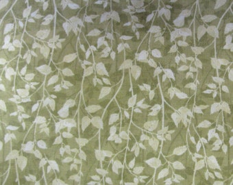 Green Vine Cotton Fabric, Forest Walk Print by Wilmington Prints, BY HALF YARD
