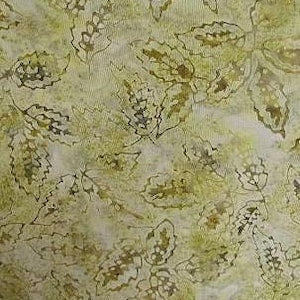 Green Leaves Cotton Batik, Moda , Woodland Summer, by the HALF YARD ,Continuous Cuts, Home Decor ,Quilting , Sewing,