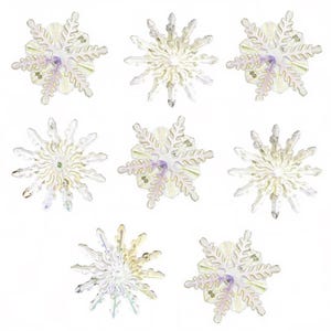 Glitter Snowflakes Buttons ,Christmas button Pack ,Dress it up ,Embellishments, Merry Christmas ,Crafter Buttons ,Party Supplies