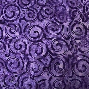 Purple Swirl Batik Fabric Banyan Northcott by the Yard - Etsy