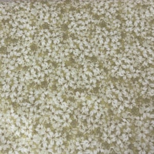 Katoenen stof groene bloemen - kleine trossen bloemen - Benartex - op maat gesneden, ononderbroken sneden, woondecoratie, quilten, naaibenodigdheden