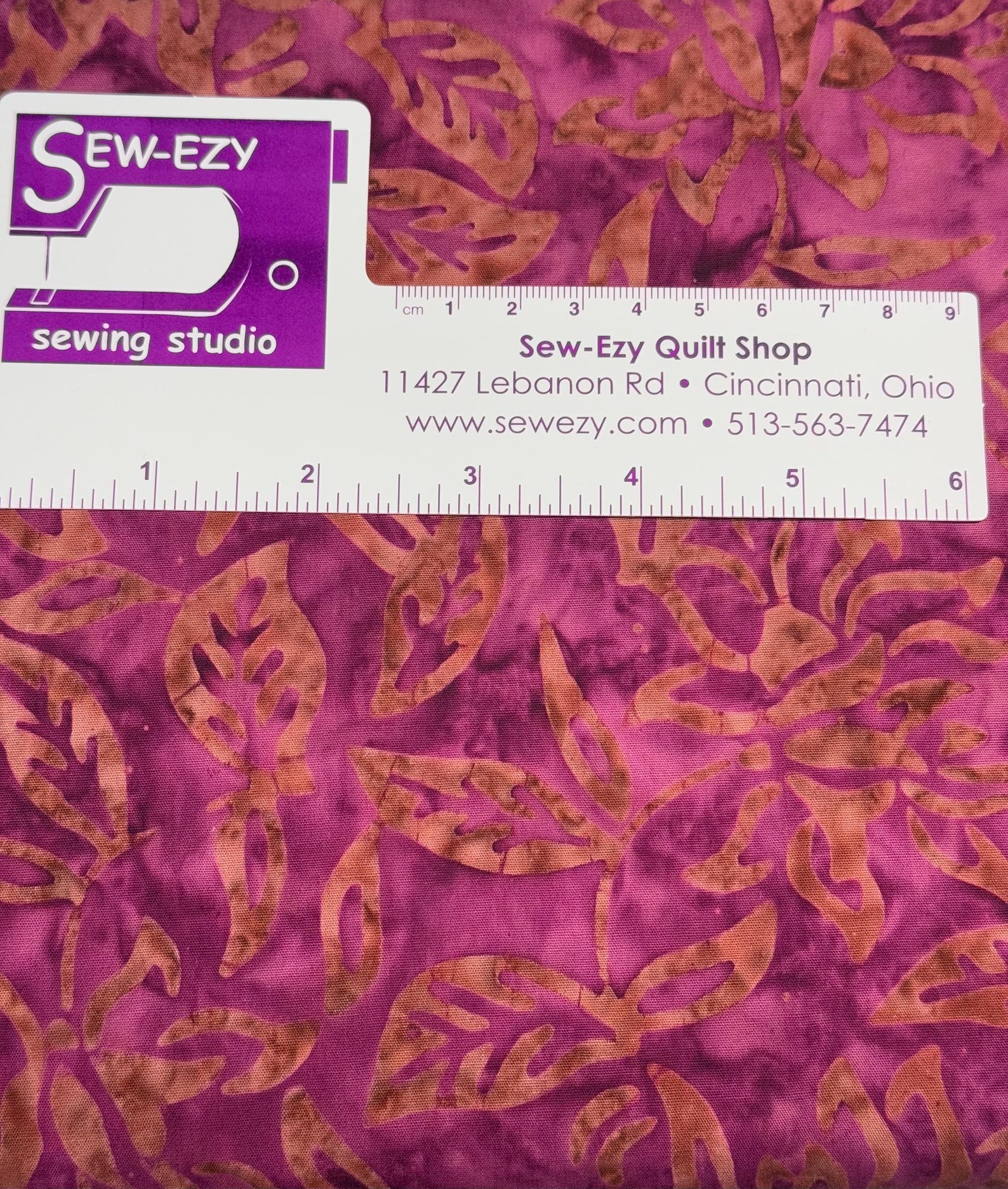 Leaf Batik Cotton Fabric, Vibrant Purple Batik , by the HALF YARD ...