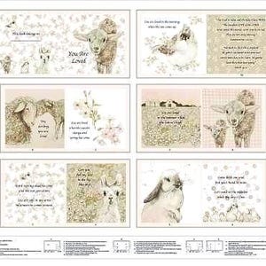 Sweet Animals Soft Book Cotton Panel, You are Loved Book Panel- Perfect learning tool- Little Readers 5- Soft Book-Great child&#39;s gift,