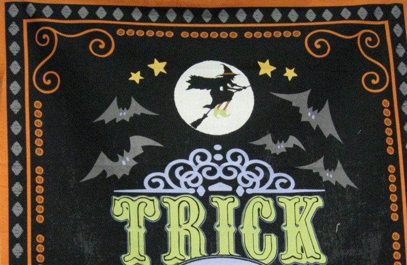Halloween Quilt Panel Wilmington Trick or Treat Witch Panel Etsy