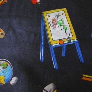 Black Retro Schoolhouse Cotton Fabric | Newcastle Classic Print | Sold by the HALF YARD ,Continuous Cuts, Home Decor ,Quilting , sewing,