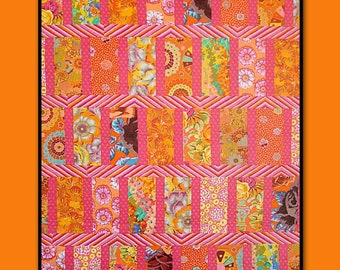 Perfect Moment Quilt Kit. Coordinated fabric ready to sew- Completed Size 45"x56" FREE SHIPPING