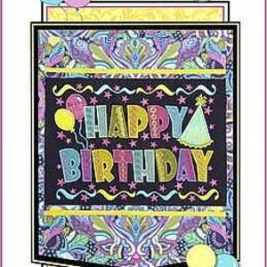 Happy Birthday Machine Embroidery Design by Janine Babich Designs ,
