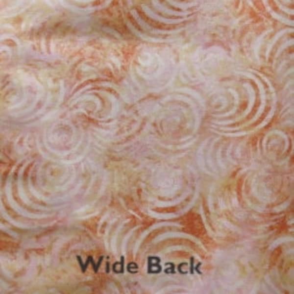 Orange Swirl backing fabric, Peachy Swirl , Benartex, 100% cotton, Tonal by the yard, Backing 108 inch