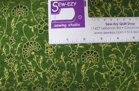 Misto Cotone Natalizio Verde Righe Oro Lurex