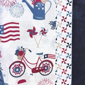 Quilt kit patriotic America , Red White Blue Cotton Fabric- Coordinated Fabric Fabrics 1 each -Designed for 3-Yard Quilt Patterns-